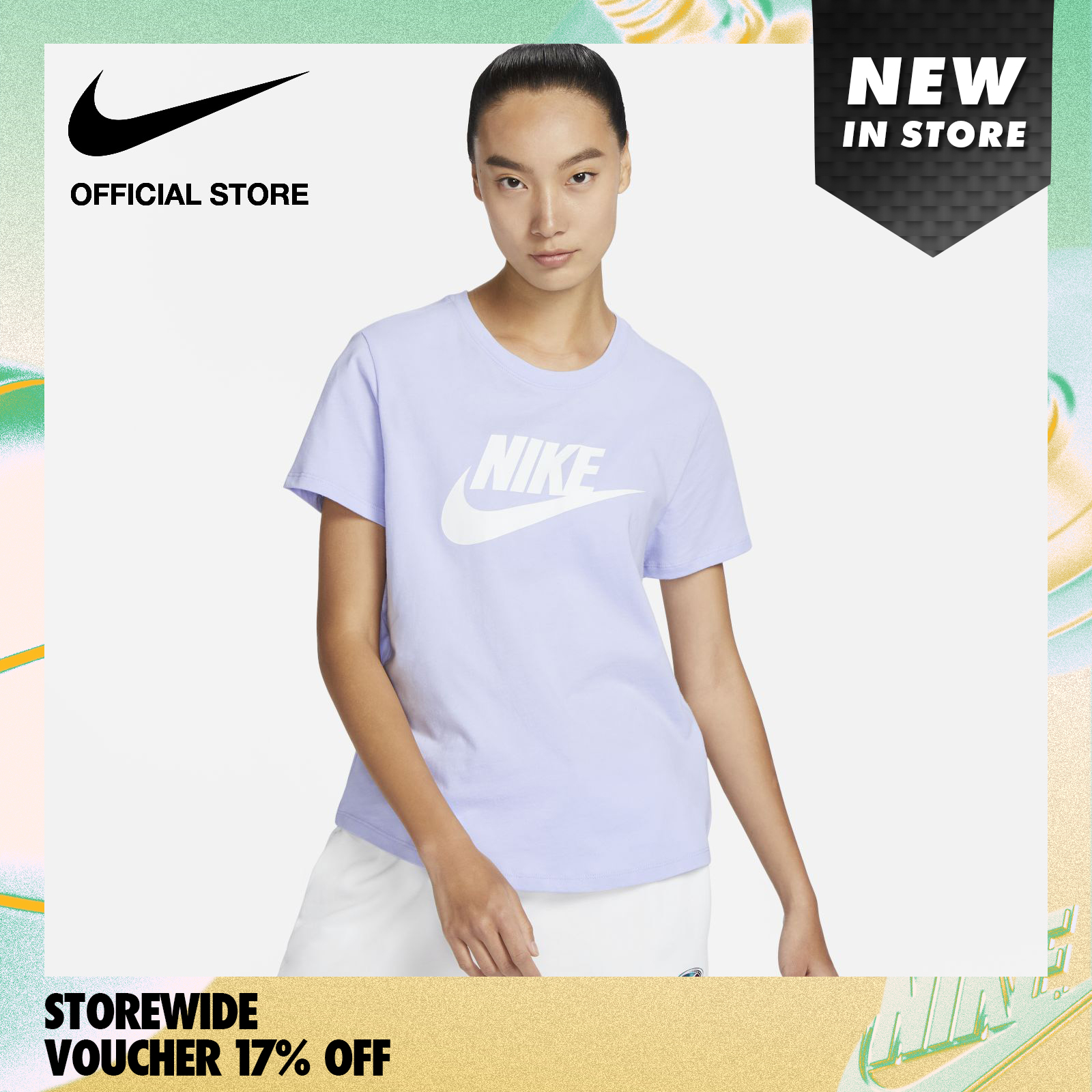 Nike Women's Sportswear Essential Icon Furtura T-Shirt - Oxygen Purple