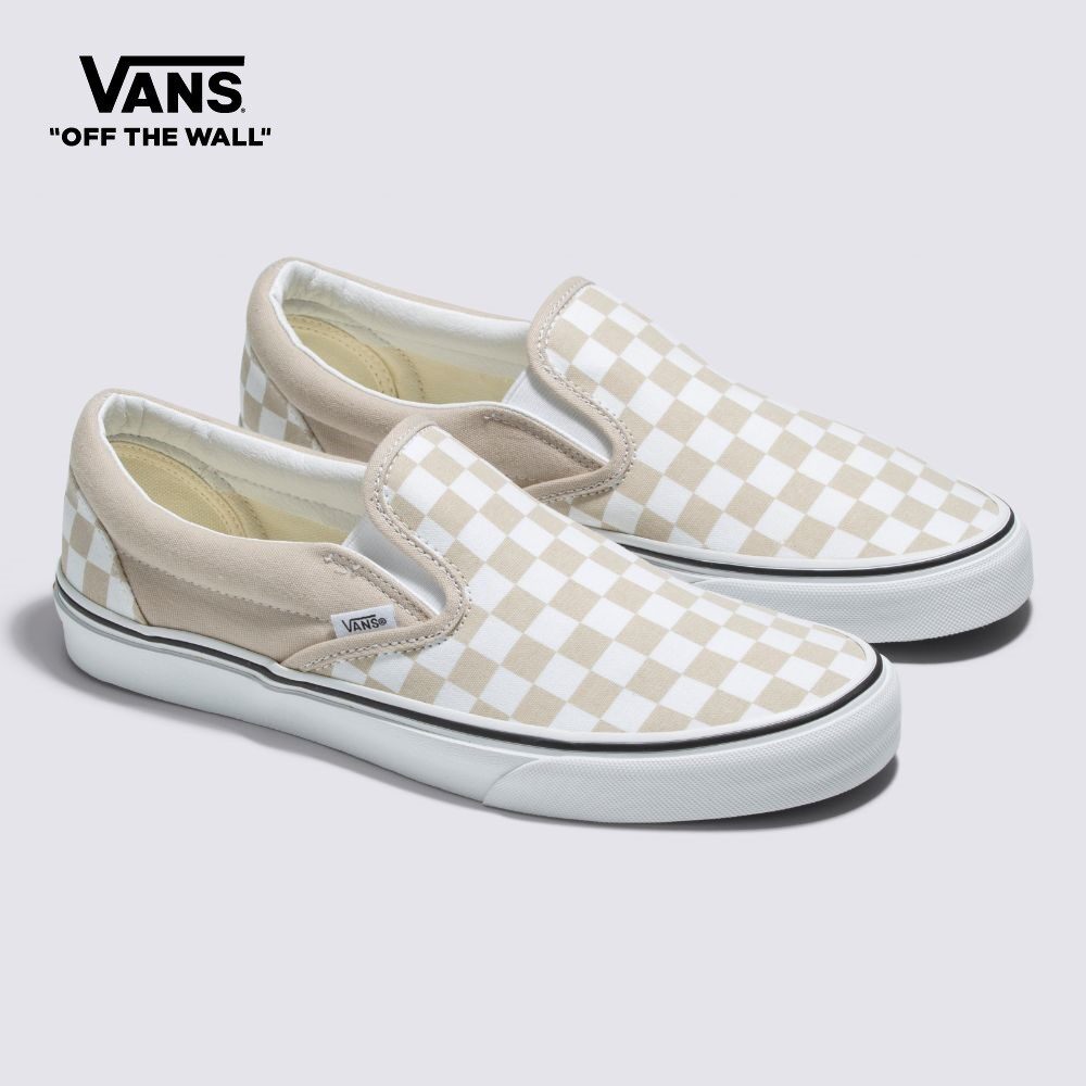 Vans Checkerboard Classic Slip-On Men (Unisex US Size) BEIGE VN0A7Q5DBLL1